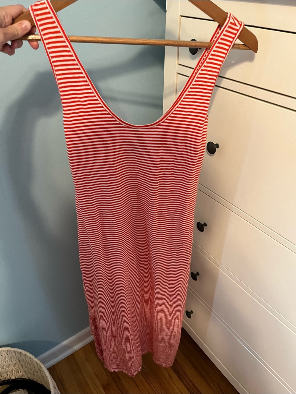J.Crew red/white striped tank dress